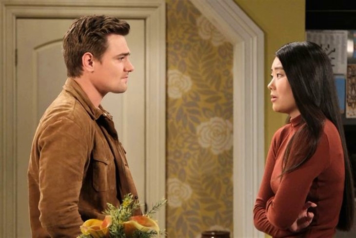 Days Of Our Lives: Tripp Johnson (Lucas Adams) and Wendy Shin (Victoria Grace)
