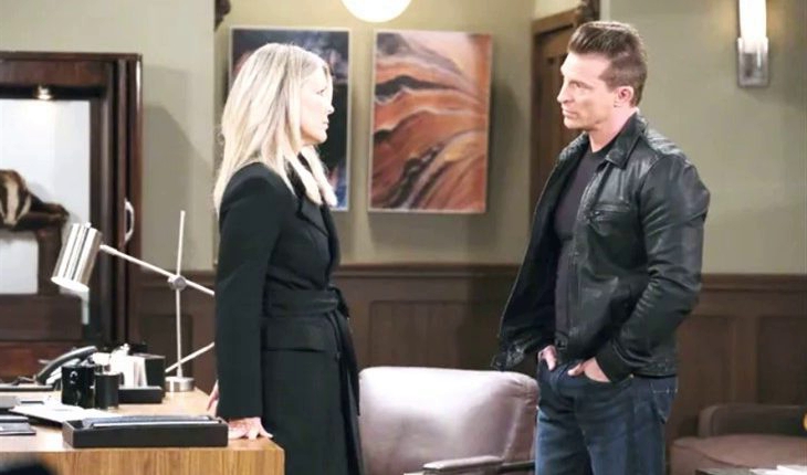 General Hospital: Carly Spencer (Laura Wright) and Jason Morgan (Steve Burton),