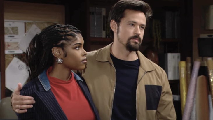 The Bold and the Beautiful: Thomas Forrester (Matthew Atkinson) and Paris Buckingham (Diamond White)