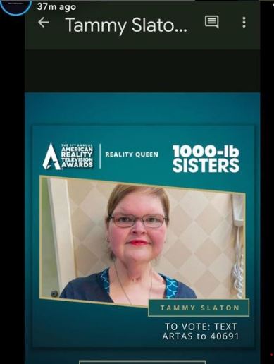 1000-Lb Sisters Tammy Slaton Nominated For Reality TV Awards - Instagram