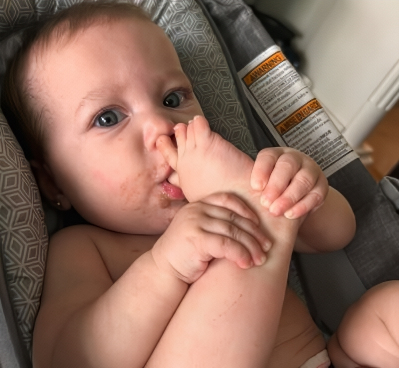 Baby Leighton Bolden Sucking Her Toes At Months - Instagram