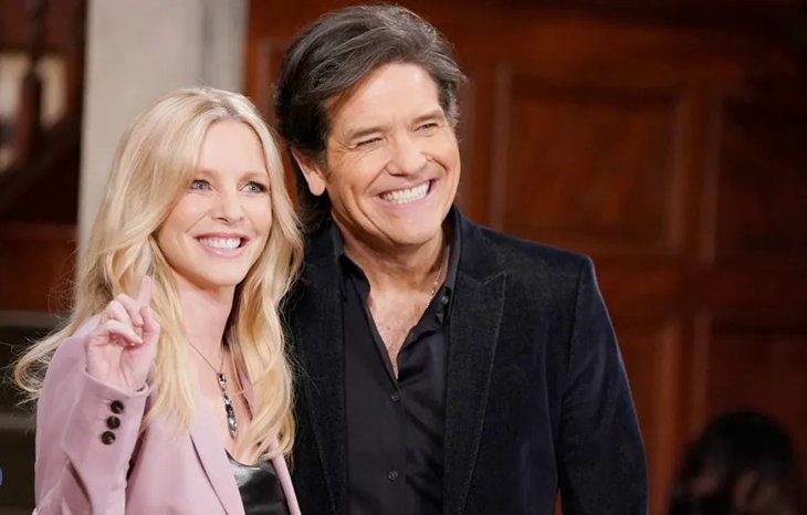 The Bold and The Beautiful: Danny Romalotti (Michael Damian) and Christine Blair Williams (Lauralee Bell)