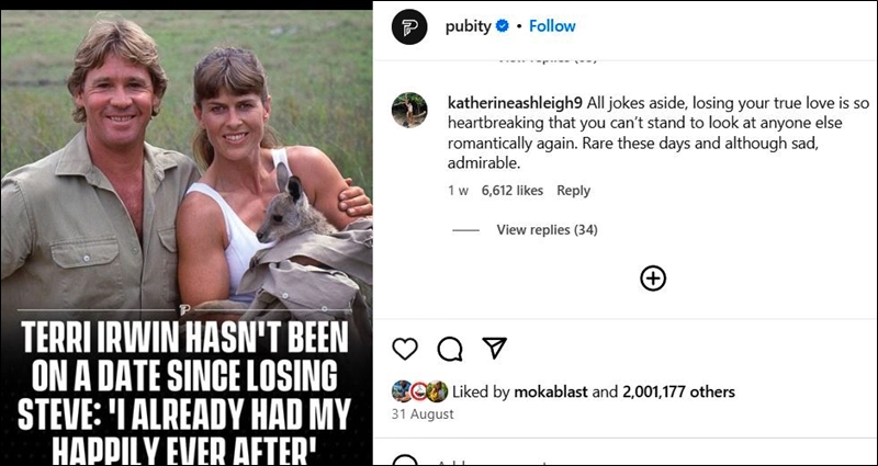 Terri Irwin and Steve Irwin - Via Pubity Instagram