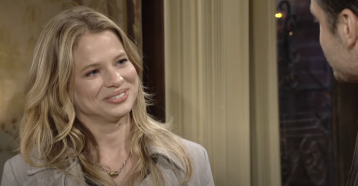 The Young and The Restless: Summer Newman (Allison Lanier) and Kyle Abbott (Michael Mealor)