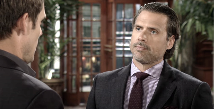 The Young and The Restless: Nick Newman (Joshua Morrow) and Adam (Mark Grossman)