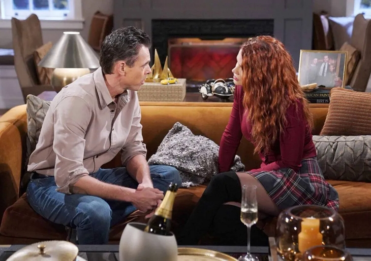 The Young and The Restless: Billy Abbott (Jason Thompson) and Sally Spectra (Courtney Hope)