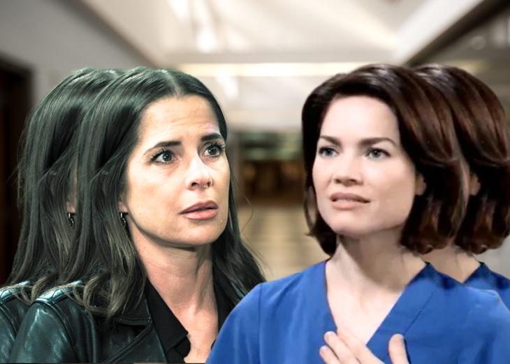 General Hospital: Sam McCall (Kelly Monaco) and Elizabeth Baldwin (Rebecca Herbst)