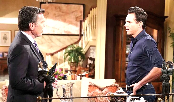 The Young and The Restless: Billy Abbott (Jason Thompson) and Jack Abbott (Peter Bergman)