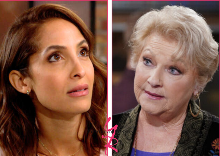 The Young and The Restless: Traci Abbott (Beth Maitland) and Lily Winters (Christel Khalil)