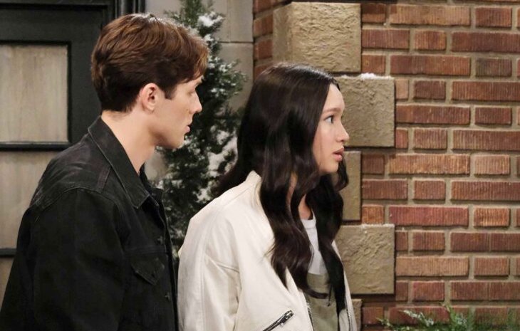 DaysOf Our Lives: Sophia Choi (Rachel Boyd) and Tate Black (Leo Howard)
