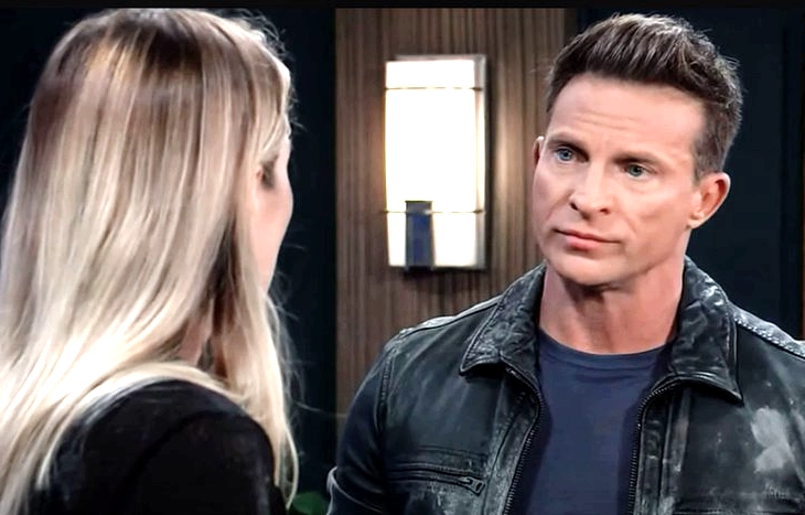 General Hospital: Jason Morgan (Steve Burton) and Sasha Gilmore Corbin (Sofia Mattsson)