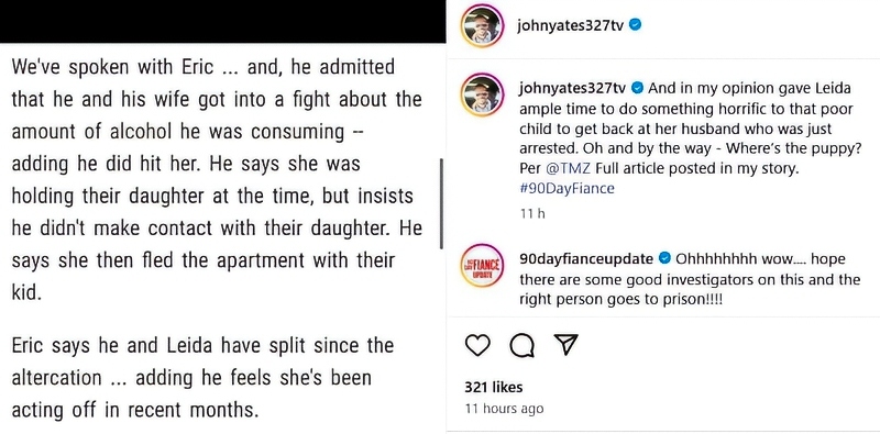 Eric claimed he never touched the baby - @johnyates327tv - Instagram