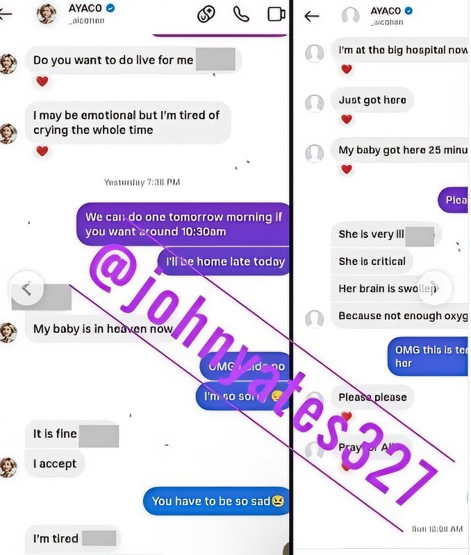 Leida does not seem too upset about her baby - @johnyates327tv - Instagram