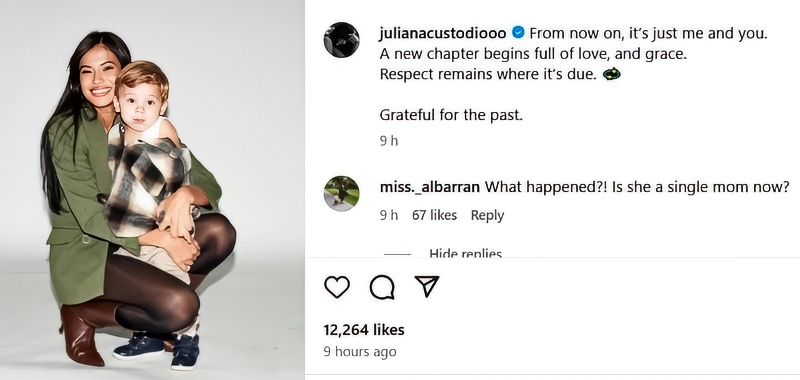 Juliana announces a split from Ben Obscura - Instagram
