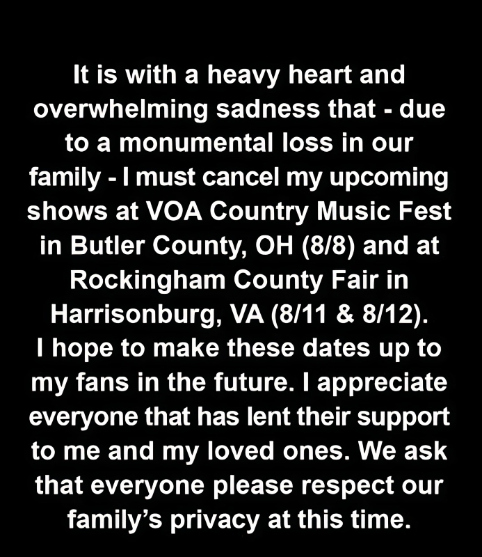 Spencer cancels his concerts - Instagram