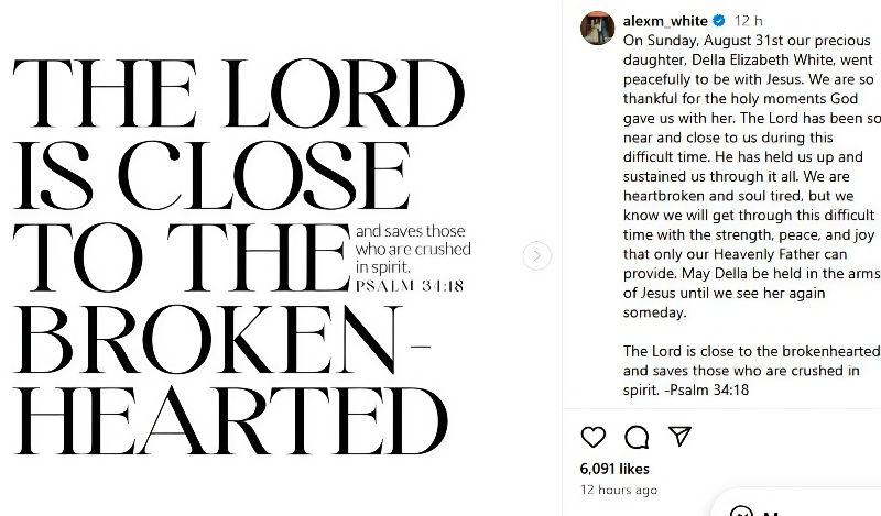 Alex and Drake Share The Loss Of Their Baby - Instagram