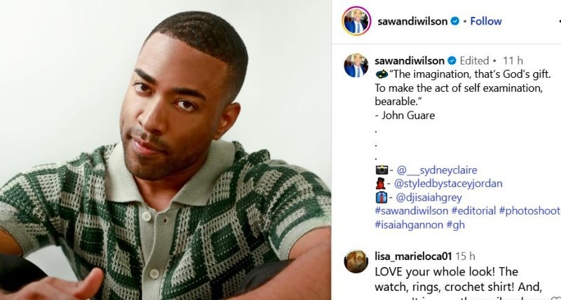 Sawandi looks great in green fans agree - By Sydney Claire - @sawandiwilson - Instagram