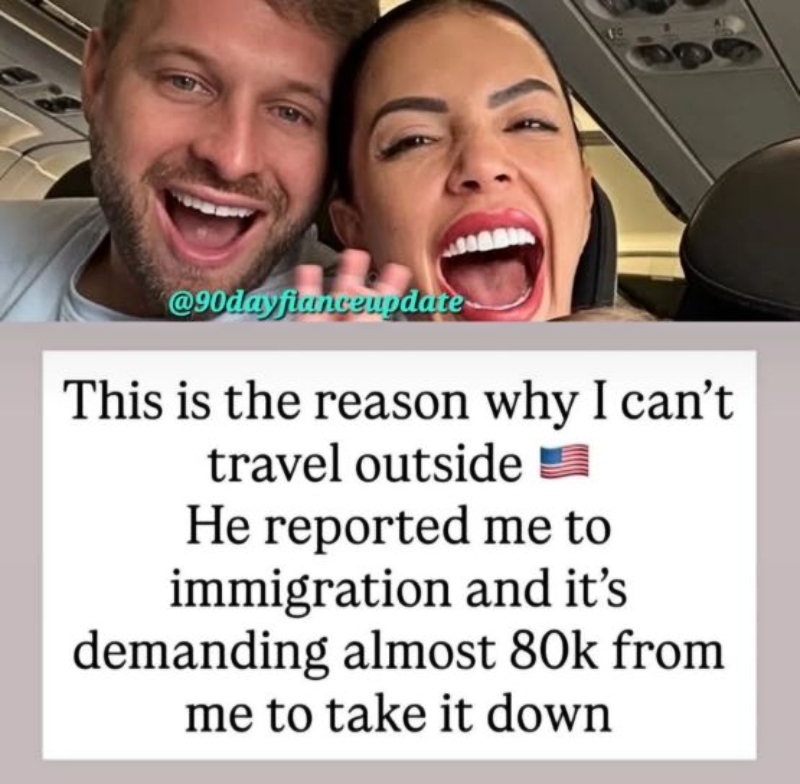 Jasmine's accusations - Via @90dayfianceupdate - Instagram