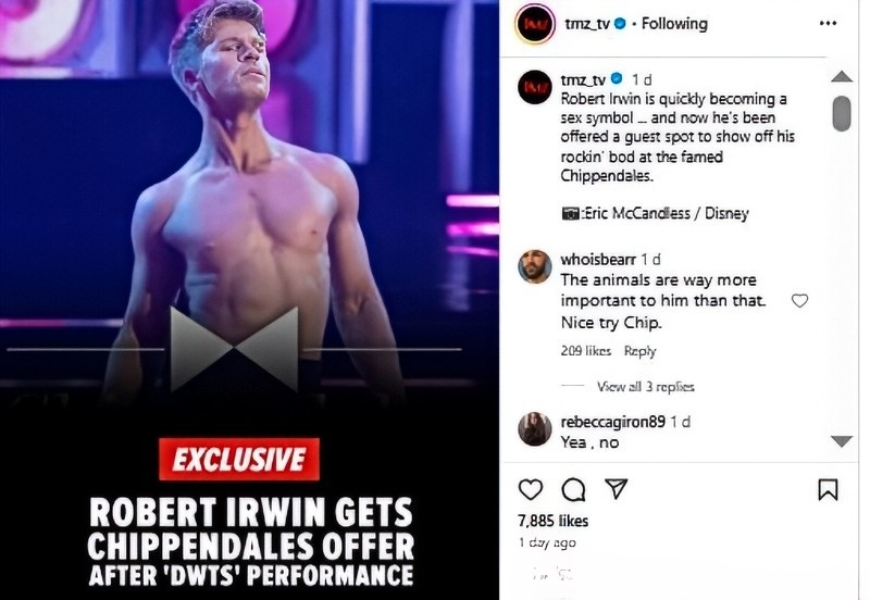 The offer by Chippendales - TMZ - Instagram