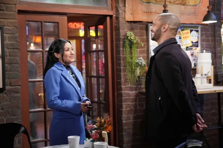 The Young and The Restless: Audra Cortes (Zuleyka Silver) and Nate Hastings (Sean Dominic)