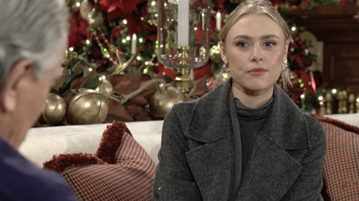 The Young and The Restless: Claire Newman (Hayley Erin) and Victor Newman (Eric Braeden)