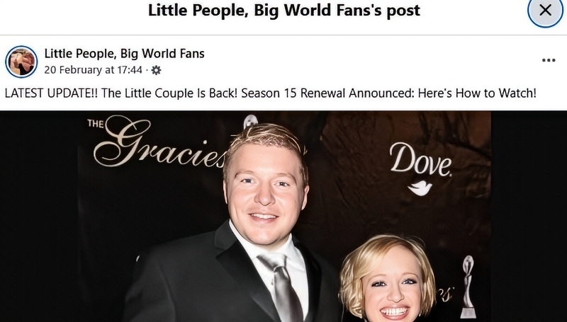 The 'updated' renewal announcement - Little People Big World Fans - Facebook