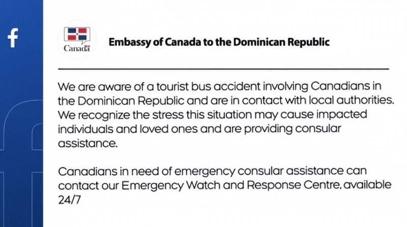 Canadian Embassy confirms the bus accident - Facebook via CTV News - YouTube