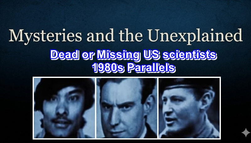 Missing Or Dead US Scientists parallel to the UK - Pandox YouTube 2