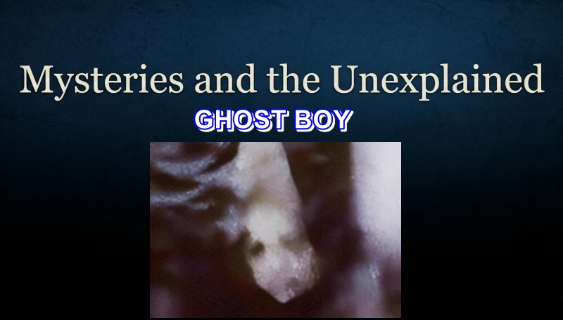 Mysterious and unexplained ghost boy in a photo