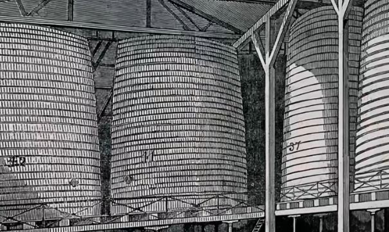 The old vats similar to the one that burst - Via Fascinating History -YouTube