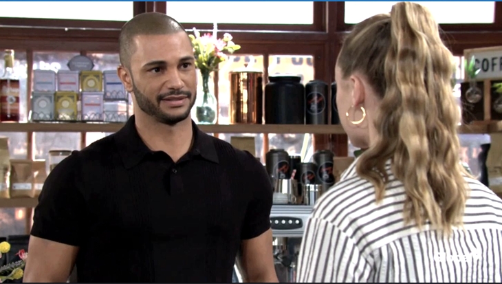 The Young and The Restless: Claire Newman (Hayley Erin) and Holden Novak (Nathan Owens)