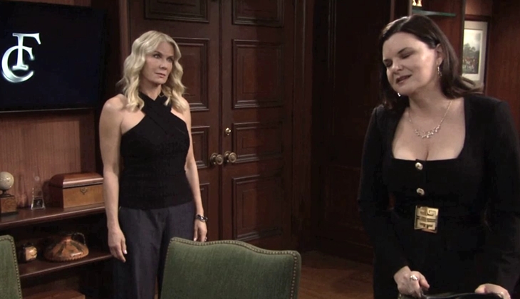 The Bold and The Beautiful: Brooke Logan Forrester (Katherine Kelly Lang) and Katie Logan Spencer's (Heather Tom)