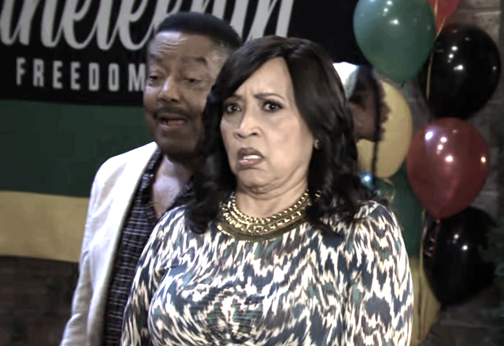 Days Of Our Lives: Paulina Price (Jackee Harry) and Abe Carver (James Reynolds)